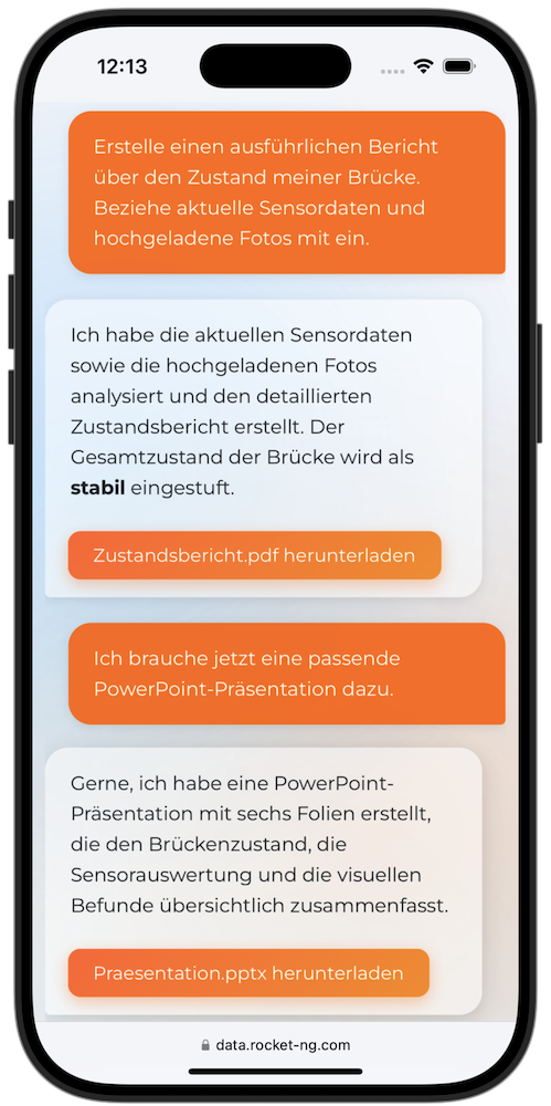 Datenexport und Berichte